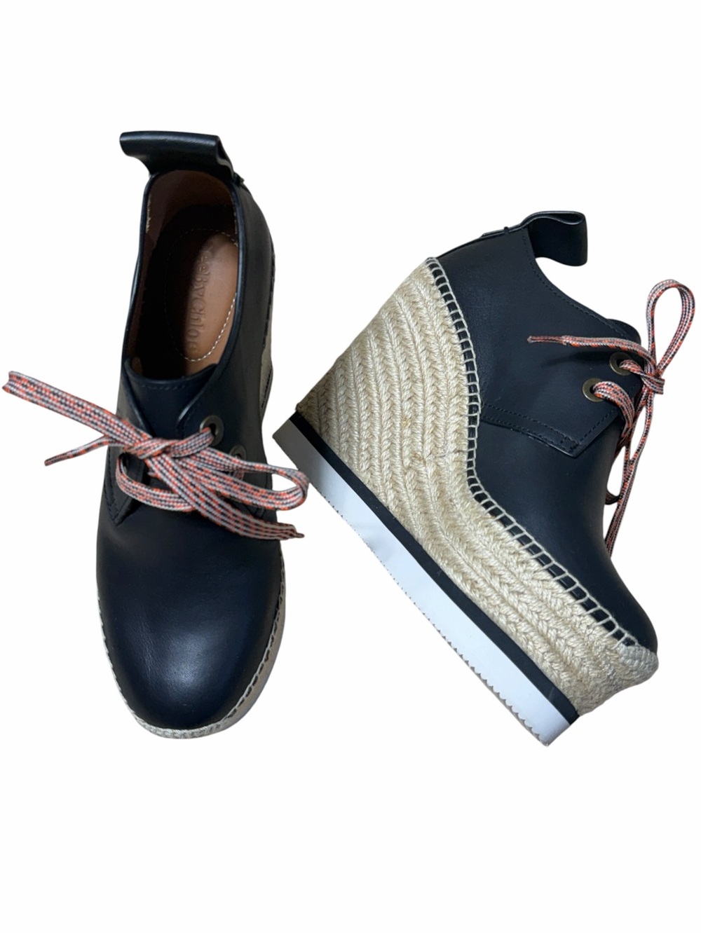See by Chloe Glyn Wedge Espadrille Platform Sneakers Womens EU 36